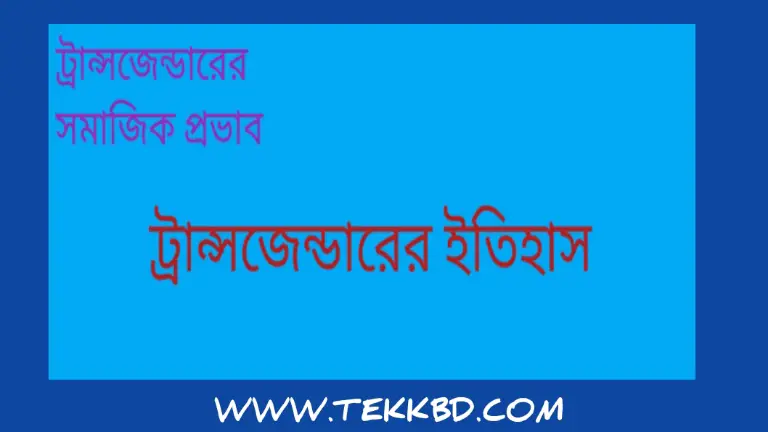 ট্রান্সজেন্ডার কি| ট্রান্সজেন্ডারের আদ্যোপান্ত এবং এর প্রভাব সমাজে কেমন হতে পারে